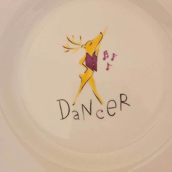 Pottery Barn Matching Reindeer Salad Plates/Dinner Plates/Bowls - 12 Pieces - Picture 4 of 11